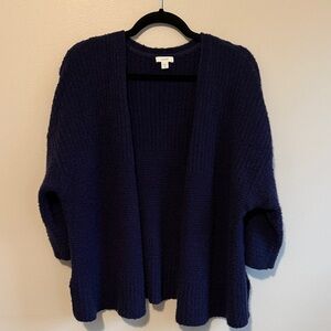 J. Jill Purejill Navy Open-Front Cardigan, size Petite Small